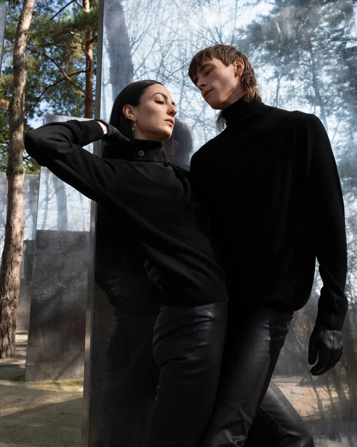 AMOUR RULLEKRAVE HERRE - GENANVENDT CASHMERE<Randers New