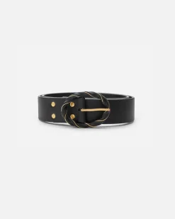 LEATHER TWIST BÆLTE<Randers